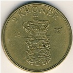 Denmark, 2 kroner, 1947–1955