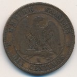 Франция, 10 сентим (1861–1865 г.)