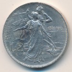Italy, 2 lire, 1911