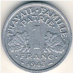 France, 1 franc, 1942–1944