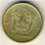 Sweden, 10 kronor, 1991–2000