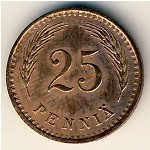 Finland, 25 pennia, 1940–1943