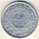 Morocco, 5 francs, 1951