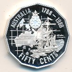 Австралия, 50 центов (1989 г.)