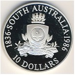 Australia, 10 dollars, 1986