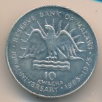 Malawi, 10 kwacha, 1975