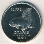 Острова Крозе, 20 франков (2011 г.)