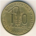 Западная Африка, 10 франков (1966–1981 г.)