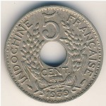 Французский Индокитай, 5 центов (1938–1939 г.)