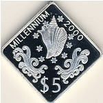 Tuvalu, 5 dollars, 1998