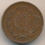 Mexico, 10 centavos, 1919–1935
