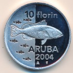 Аруба, 10 флоринов (2004 г.)