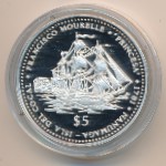 Tuvalu, 5 dollars, 1999