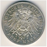 Гессен-Дармштадт, 5 марок (1904 г.)
