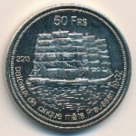 Остров Тромлен., 50 франков (2013 г.)