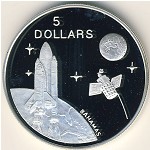 Bahamas, 5 dollars, 1994