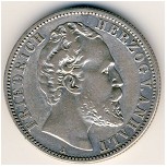 Анхальт-Дессау, 2 марки (1876 г.)