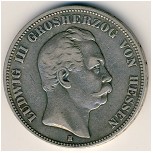 Гессен-Дармштадт, 5 марок (1875–1876 г.)