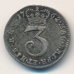 Великобритания, 3 пенса (1762–1786 г.)