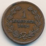 Баден, 1 крейцер (1847–1852 г.)
