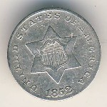 США, 3 цента (1851–1853 г.)