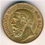 Baden, 10 mark, 1875–1888