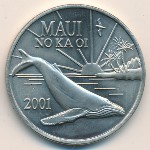Гавайские острова., 1 доллар (2001 г.)