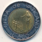 Ватикан, 500 лир (1991 г.)