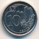 Сингапур, 10 центов (2013–2018 г.)