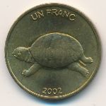 Конго, Демократическая республика, 1 франк (2002 г.)