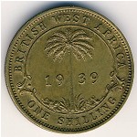British West Africa, 1 shilling, 1938–1947