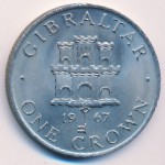 Gibraltar, 1 crown, 1967–1970
