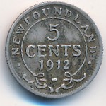Ньюфаундленд, 5 центов (1912–1929 г.)