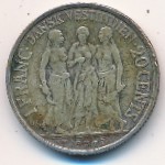 Датская Западная Индия, 1 франк (1907 г.)
