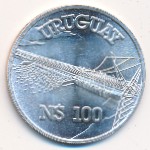 Uruguay, 100 nuevos pesos, 1981
