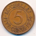 Сейшелы, 5 центов (1964–1971 г.)