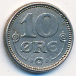 Denmark, 10 ore, 1920–1923