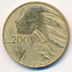 San Marino, 200 lire, 1990