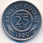 Гайана, 25 центов (1967–1992 г.)