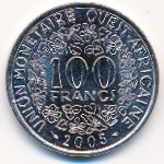 Западная Африка, 100 франков (1967–2009 г.)