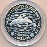 Liberia, 2 dollars, 1983