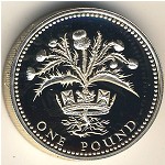 Great Britain, 1 pound, 1989