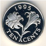Бермудские острова, 10 центов (1995 г.)