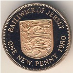 Джерси, 1 новый пенни (1971–1980 г.)