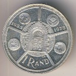 South Africa, 1 rand, 1974