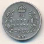 Британская Индия, 1/4 рупии (1903–1910 г.)