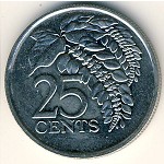 Тринидад и Тобаго, 25 центов (1976–2017 г.)