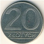 Польша, 20 злотых (1989–1990 г.)