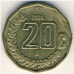 Mexico, 20 centavos, 1992–2008