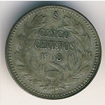 Чили, 5 сентаво (1908–1919 г.)